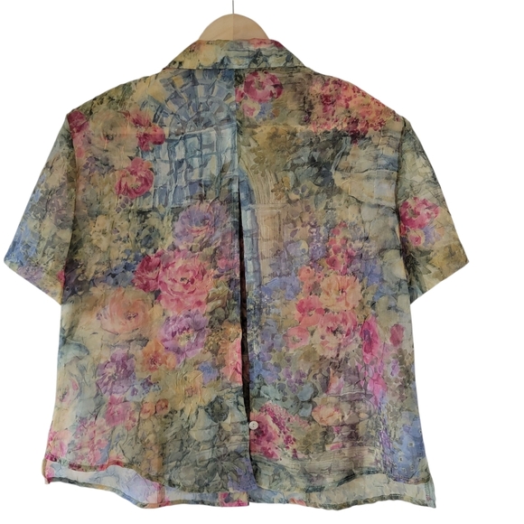 VTG Tank Maxi Dress + Button Up Top Twinnie Set Multi Floral Cottagecore Fairy - Picture 6 of 13